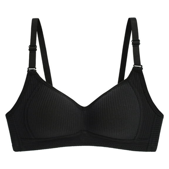 Women's Bras New Women's Push up Bra Plus Size No Underwire Full Coverages Everyday Bras Comfortable Wireless Padded Style B-4 Black
