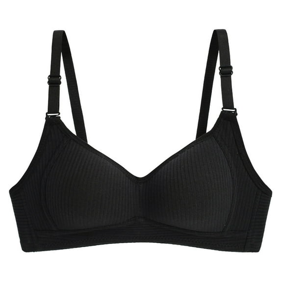 Women's Bras No Underwire New Women's Push up Bra Plus Size No Underwire Full Coverages Everyday Bras Comfortable Wireless Padded Style B-4 Black