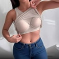 thumbnail image 1 of Women's Bras No Wire Under $5 Solid Color RoundNeck Tank Top With Built In Bra Camisoles For Under Clothes Spaghetti Strap Cami, 1 of 8