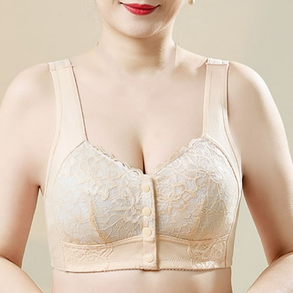 Women's Bras No Wire Front Closure Under $10 Solid Color Backless Sexy Seamless Beautiful Back Underwear Everyday Bras