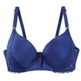 thumbnail image 1 of Women's Bras No Wire Pullover Bra Feature V-Neck No Underwire Bra Style W-17 Blue M, 1 of 7