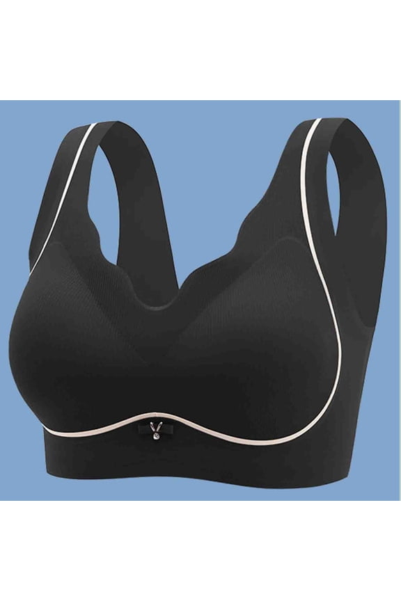 Women's Bras No Wire Push Up Seamless Thin Without Rims Soft Support Gathered Breathable Underwear Daily Bra.