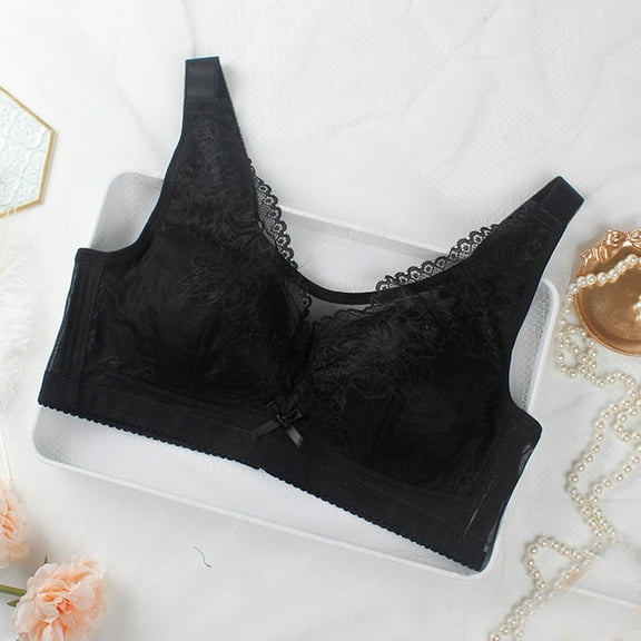 Women's Bras Plus Size, Xunlbb Women's Solid Color Backless Sexy Seamless Push-Up U-Shaped Beautiful Back Underwear Everyday Bras(Black,XXL)