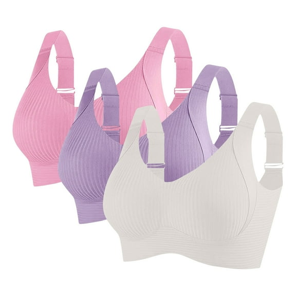 Women's Bras Seamless Bras Wireless Bras Sport Bras Solid Color Body Shaping Free-wire Bra Comfy Daily Essentials Sport Bras for Gym Workout Yoga Bras Plus Size