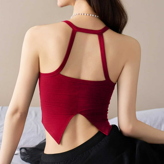 Women's Bras With Underwire On Hanging Neck Beautiful Back Suspender With Chest Pad Bra Tube Top Bottom Wrap Top.