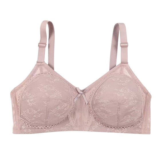 Women's Bras for Large Bust Comfort Wireless Push-Up Minimizers Bra Mesh Full Coverage Supportive Everyday Bralette, Dark Gray, 40/90