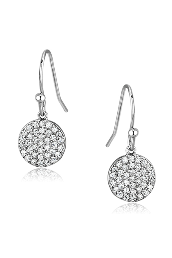 Women's Brass CZ Clear 1.30(g) Dangle & Drop Earrings