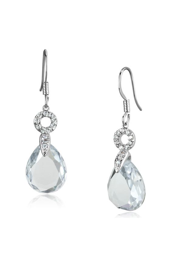 Women's Brass CZ Clear 7.50(g) Dangle & Drop Earrings