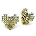 thumbnail image 1 of Women's Brass IP Gold Synthetic Top Grade Crystal Multi Color Yellow Earrings, 1 of 3