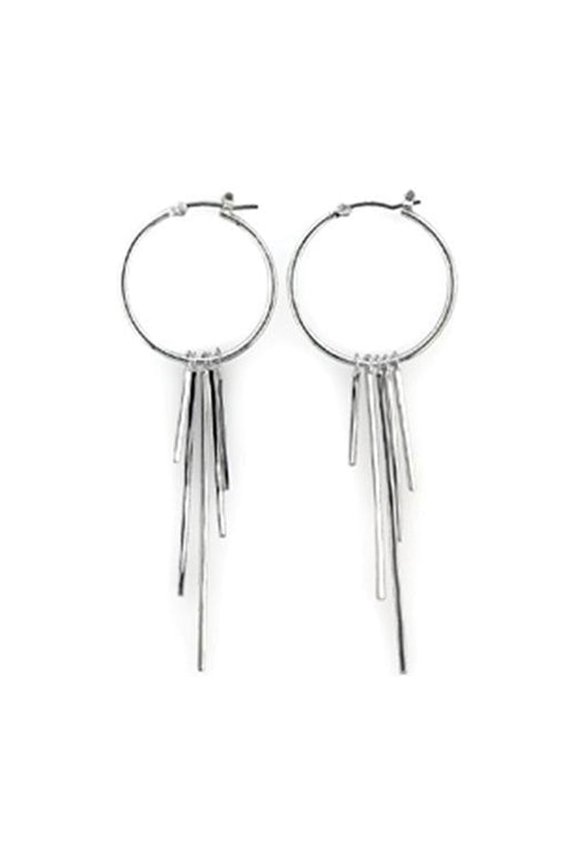 Women's Brass Rhodium 8.00(g) Dangle & Drop Earrings