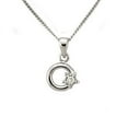 thumbnail image 1 of Women's Brass  Rhodium Chain Clear Pendant, 1 of 1