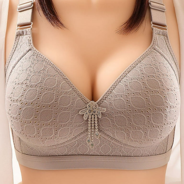 Women's Brassiere Bra Deals for 2023 Push Up Underwire Padded Lace Sexy New  Arrivals Everyday Bras Gray M