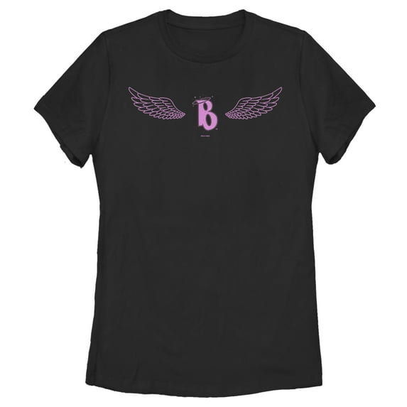 Women's Bratz Angel Wings Logo Graphic Tee Black Medium