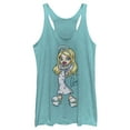 thumbnail image 1 of Women's Bratz Cloe Angel Fashion Racerback Tank Top Tahiti Blue Small, 1 of 3