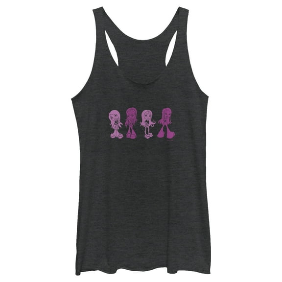 Women's Bratz Favorite Crowd  Racerback Tank Top Black Heather Small