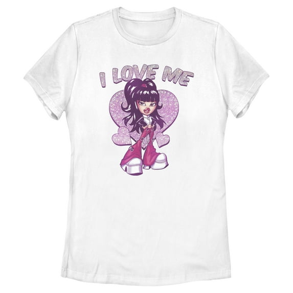 Women's Bratz Jade I Love Me Graphic Tee White Small
