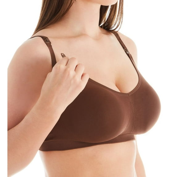 Women's Bravado Designs 1401 Body Silk Seamless Nursing Bra (Cocoa L)