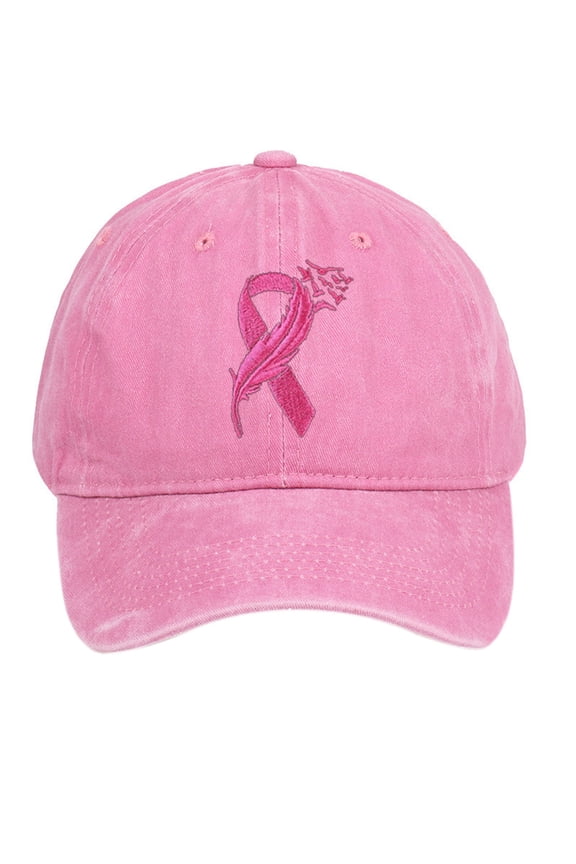 Women's Cancer Awareness Hat - Embroidered_Pink Ribbon 3D Logo Baseball Cap,,Adjustable & Comfortable Peak cap for Everyday Versatile Outdoor Sports Hats Gifts for Woman-Pink