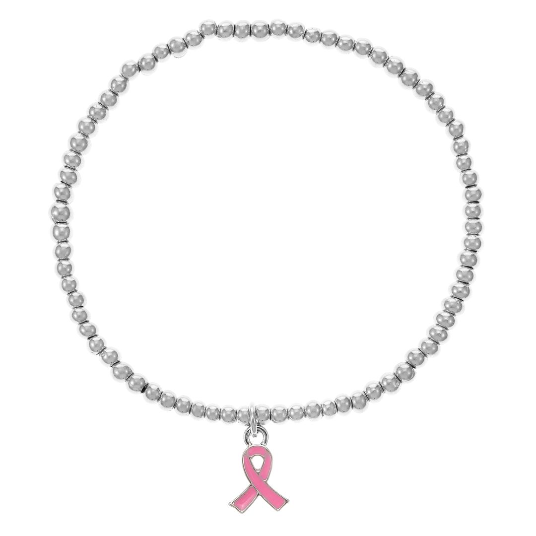 Women's Breast Cancer Awareness Pink Ribbon Bracelet