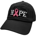 thumbnail image 1 of Women's Breast Cancer Awareness Pink Ribbon Hope Hats, 100% Cotton, Pink Ribbon Courage Adjustable Baseball Cap, 1 of 4