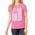 thumbnail image 1 of Women’s Breast Cancer Awareness Shirt – No One Fights Alone – Pink Ribbon US Flag Tee – Azalea Small, 1 of 1