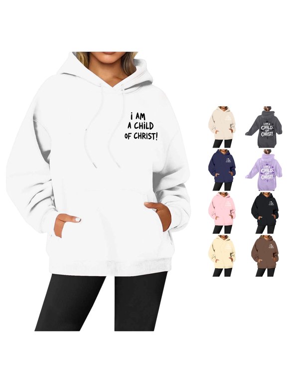 Women's Breathable Back Print Hooded Sweatshirt Casual Everyday Top