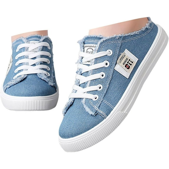 Women's Breathable Canvas shoes – Lightweight Walking Shoes, Lace-Up Design for Casual
