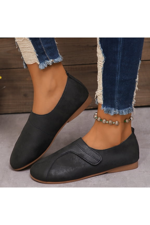 Women's Breathable Flat Shoes, Comfortable Casual Flats for Walking with Cushioned Insole, Lightweight Slip on Loafers Round Toe for Everyday Wear, Travel, and City Walks