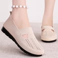 thumbnail image 1 of Women's Breathable Fly Knit Sneakers,Lightweight Slip On Walking Shoes with Hollow Out Mesh,Comfortable Soft Sole Loafers for Travel,Work,and Daily Casual Wear,Easy On and Off Design,US Size: 6, 1 of 5