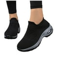 thumbnail image 1 of Women's Breathable Knit Walking Shoes Comfortable Slip On Sneakers Casual Non Slip Barefoot Shoes with Arch Support White Size 10.5, 1 of 6