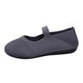 thumbnail image 1 of Women's Breathable Knitting Ballet Flat Shoes Casual Non Slip Walking Dress Loafers Lightweight Slip On Barefoot Shoe Gray Size 7.5, 1 of 8