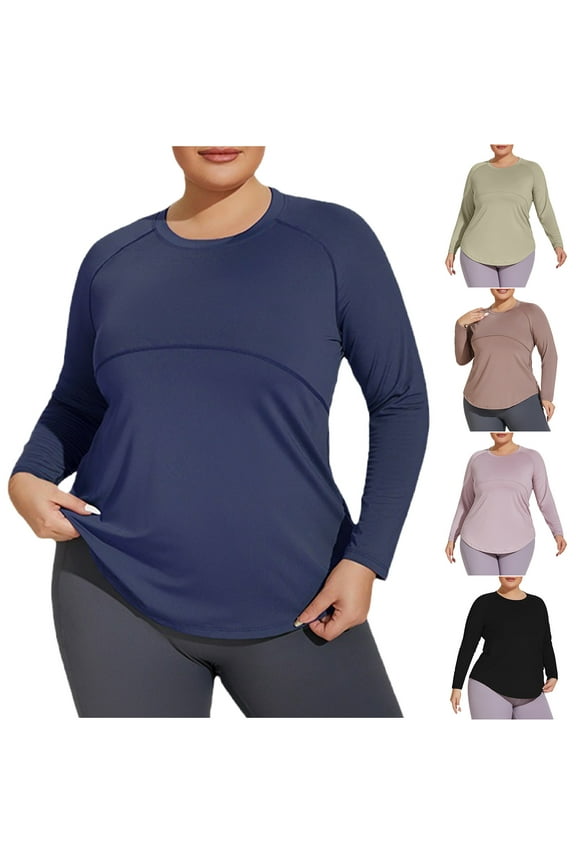 Women's Breathable Long Sleeve Shirt Hiking Workout Top Athletic Tee Moisture Wicking Lightweight Performance Base Layer for Outdoor Travel | CSEONE,Pink XL