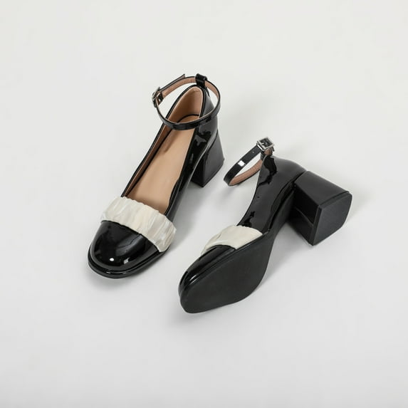 Women's Breathable Mesh Heels, Mary Jane Style, Ankle Buckle