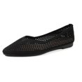 thumbnail image 1 of Women's Breathable Mesh Knit Ballet Flats Bow Pointed Toe Comfortable Slip On Shoes, 1 of 7