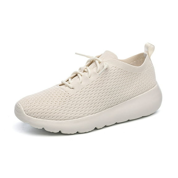 Women's Breathable Mesh Knit Casual Shoes Light-weight, sneakers,Comfortable, Lace - Up Sneakers for Daily Wear