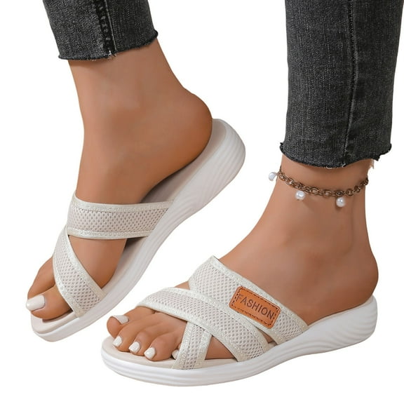 Women's Breathable Mesh Slides Sandals Lightweight Athletic Sports Walking Slippers Slip on Sandals for Women