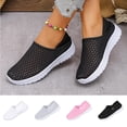 thumbnail image 1 of Women's Breathable Mesh Slip-On Sneakers Casual Round Toe Lightweight Comfortable Slides for Daily Wear Plus Size Available, 1 of 10
