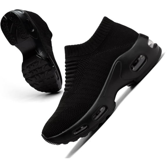 Women's Breathable Mesh Slip-On Sneakers - With Cushioned Support for Running, Work & Casual Wear