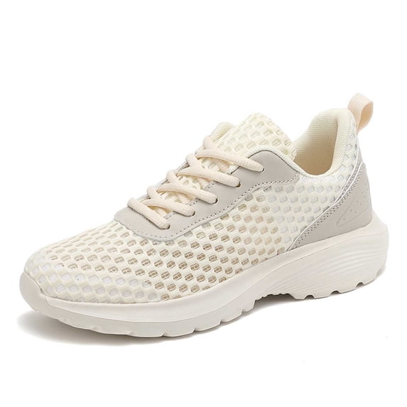 Women's Breathable Mesh Sneakers Fashion Lace Up Comfortable Lightweight Walking Shoes For Ladies Casual Athletic Footwear
