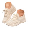 thumbnail image 1 of Women's Breathable Mesh Walking Shoes Lightweight Soft Casual Sneakers Comfortable Non Slip for Outdoor Daily Wear Travel Fitness（Beige，Size 7), 1 of 8