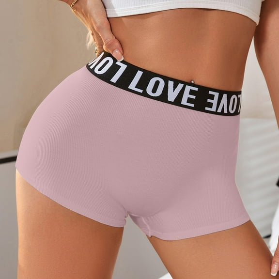 Women's Breathable Mid Waist Lift Letter Printed Briefs Underwear Women No Show Lane Swim 14 plus Size Panties for Women 4x Boy Short Panties Seamless Underwear for Women Thong plus Size Panties
