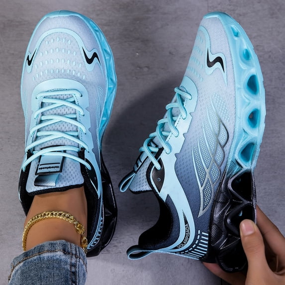 Women's Breathable Running Footwear, Cushioned Blade Sole Athletic Shoes for Gym Workout