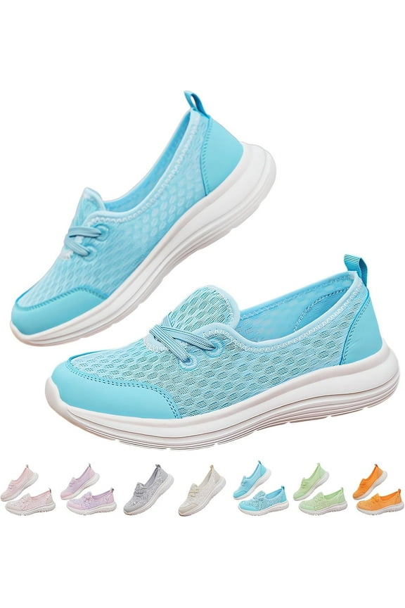 Women’s Quick-Dry Water Shoes, Lightweight Aqua Sneakers with Breathable Mesh, Slip-On Swim Shoes for Beach, Pool, Kayaking, Hiking