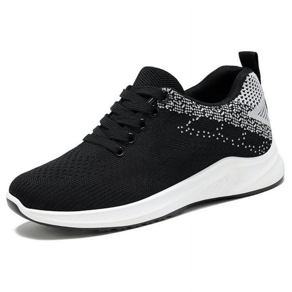 Women's Breathable Sneakers, Soft Sole Running Shoes, Mesh Shoes, Black