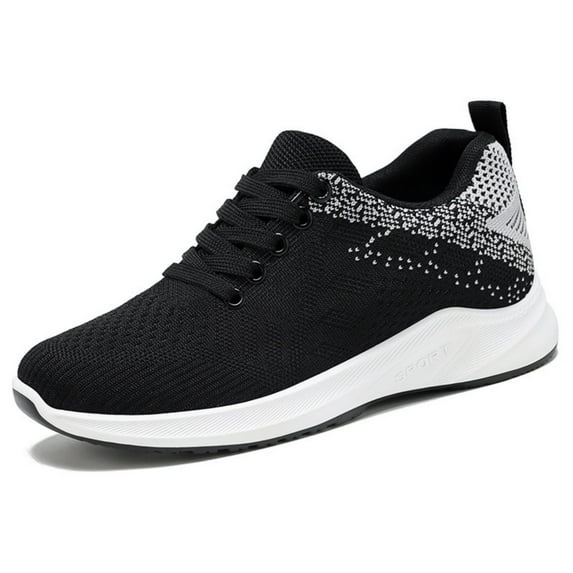 Women's Breathable Sneakers, Soft Sole Running Shoes, Mesh Shoes, Black