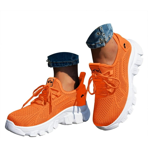 Women's  Breathable Sneakers with Comfortable foot arch pad Fashionable Mesh surface women's shoes