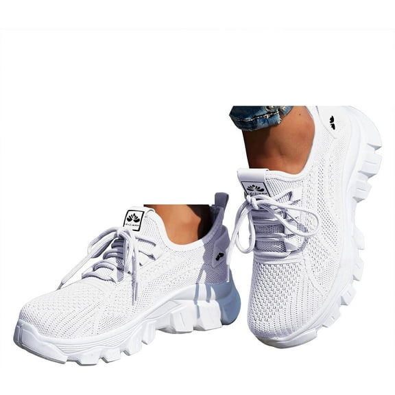 Women's  Breathable Sneakers with Comfortable foot arch pad Fashionable Mesh surface women's shoes