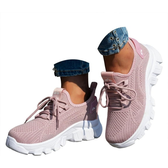 Women's Breathable Sneakers with Comfortable foot arch pad Fashionable Mesh surface women's shoes