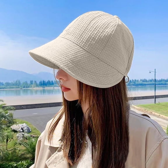 Women's Breathable Sun Shade Elegant Wide Brimmed Fisherman Hat Has Gentlemen Cap Ladies Techno Bucket Hat Bucket Hat Men 62 Bucket Hat with Rings Hat Waxed Hiking Hat Ladies Headband Ladies