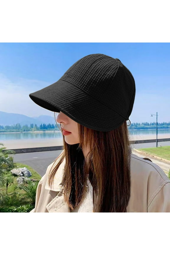 Women's Breathable Sun Shade Elegant Wide Brimmed Fisherman Hat Has Gentlemen Cap Ladies Techno Bucket Hat Bucket Hat Men 62 Bucket Hat with Rings Hat Waxed Hiking Hat Ladies Headband Ladies